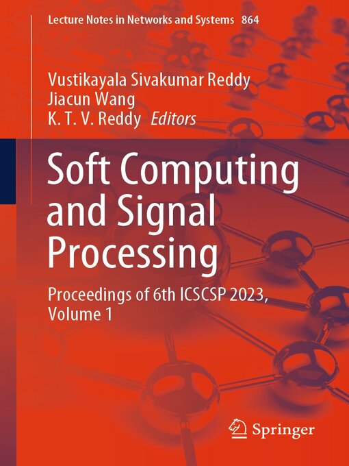 Title details for Soft Computing and Signal Processing by Vustikayala Sivakumar Reddy - Available